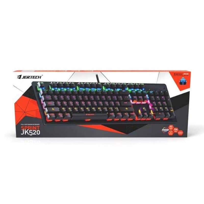 Jertech JK520 Sprint Mechanical Keyboard Blue Switch Wired