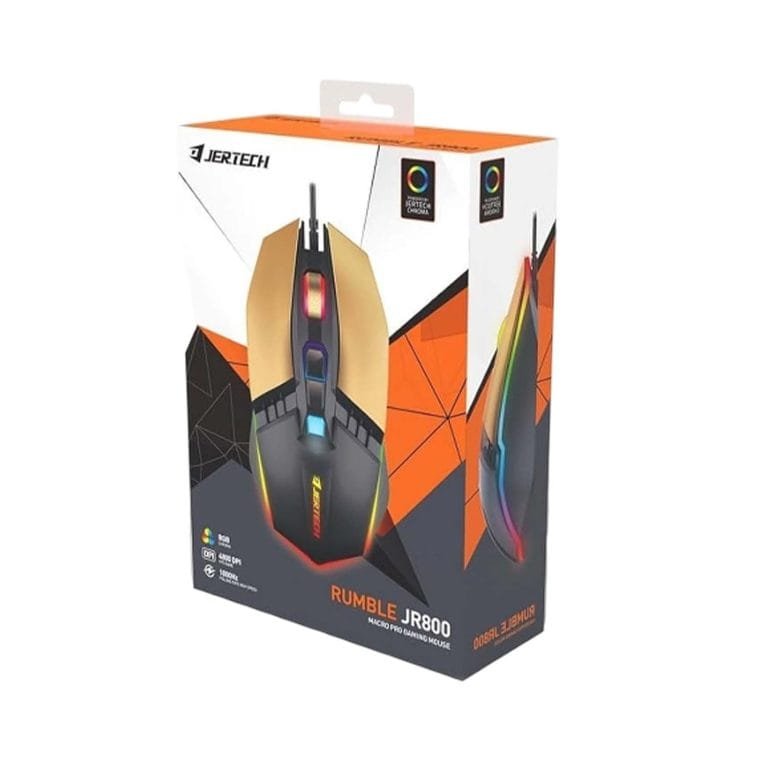 Jertech JR800 Rumble Gaming Mouse – Wired RGB Gaming Mouse