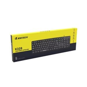 Jertech K328 Wired Keyboard – Durable Full-Size USB Keyboard
