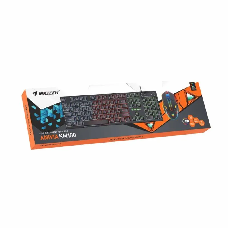 Jertech KM180 Anivia Gaming Combo – Wired RGB Keyboard and Mouse Set