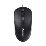 Jertech M110 wired USB mouse with ergonomic design, plug-and-play connection for laptops and desktops.