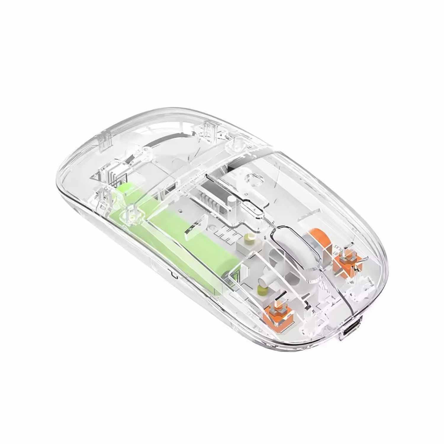 jertech wb130 rechargeable mouse 2.4g +bluetooth 4 Jertech WB130 Canary Wireless Mouse – Transparent Rechargeable Mouse