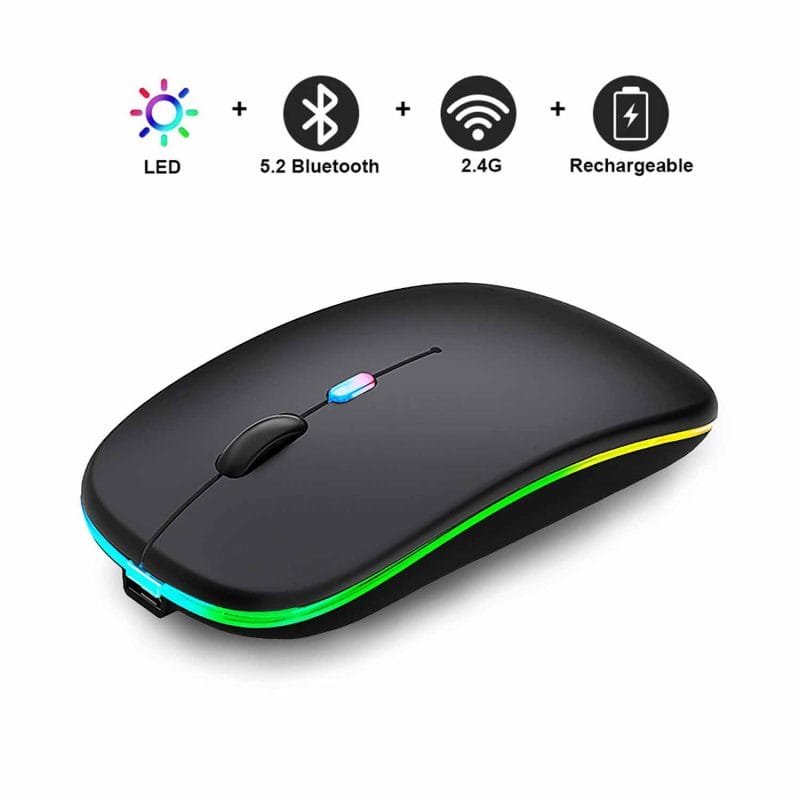 Rechargeable Wireless Mouse – 2.4G Bluetooth Dual Mode