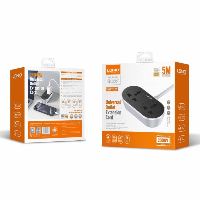 LDNIO SC2018 2500W Power Socket with 5 Meter Extension Cord